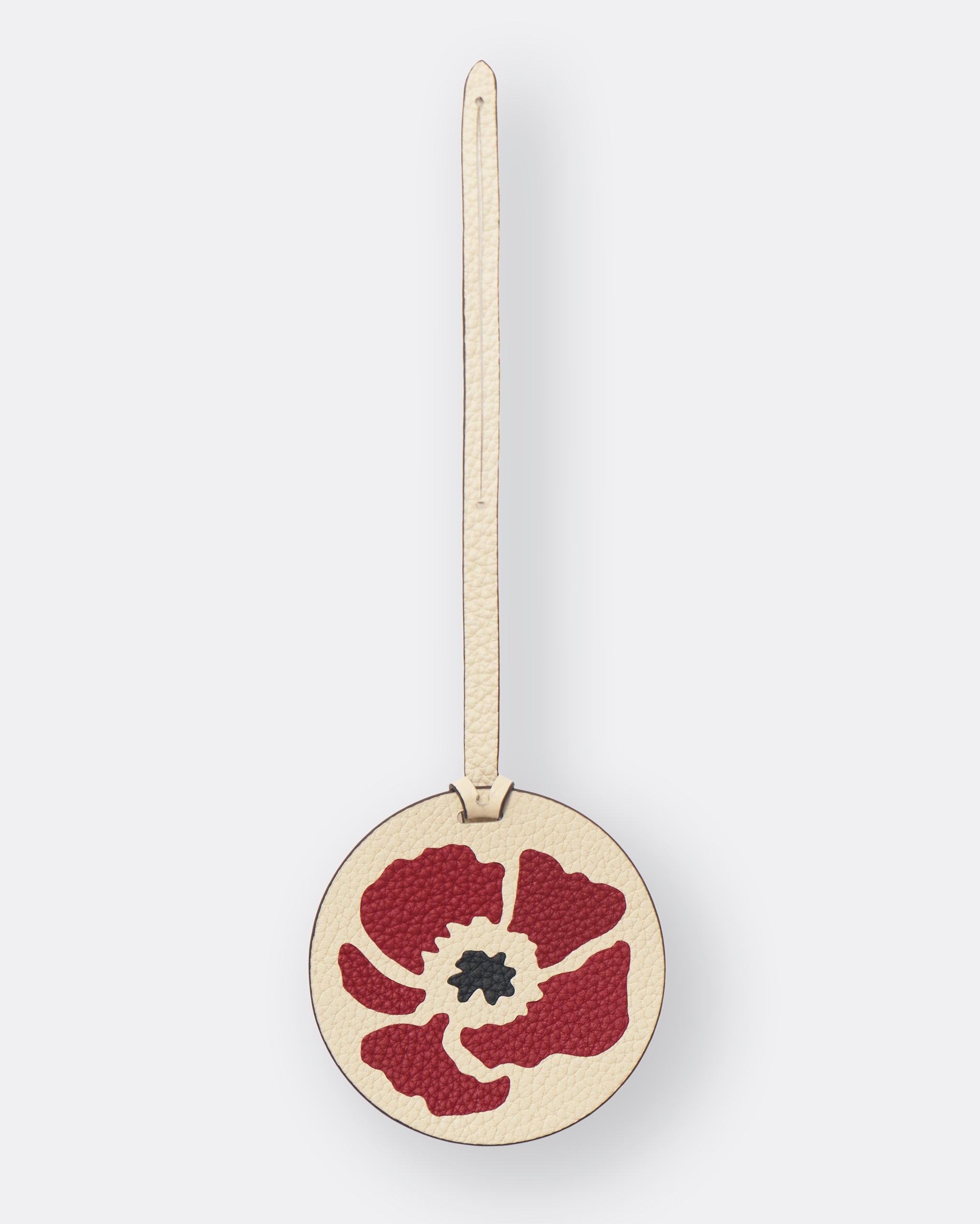 Dancing Poppies Marquetry Charm Ivory