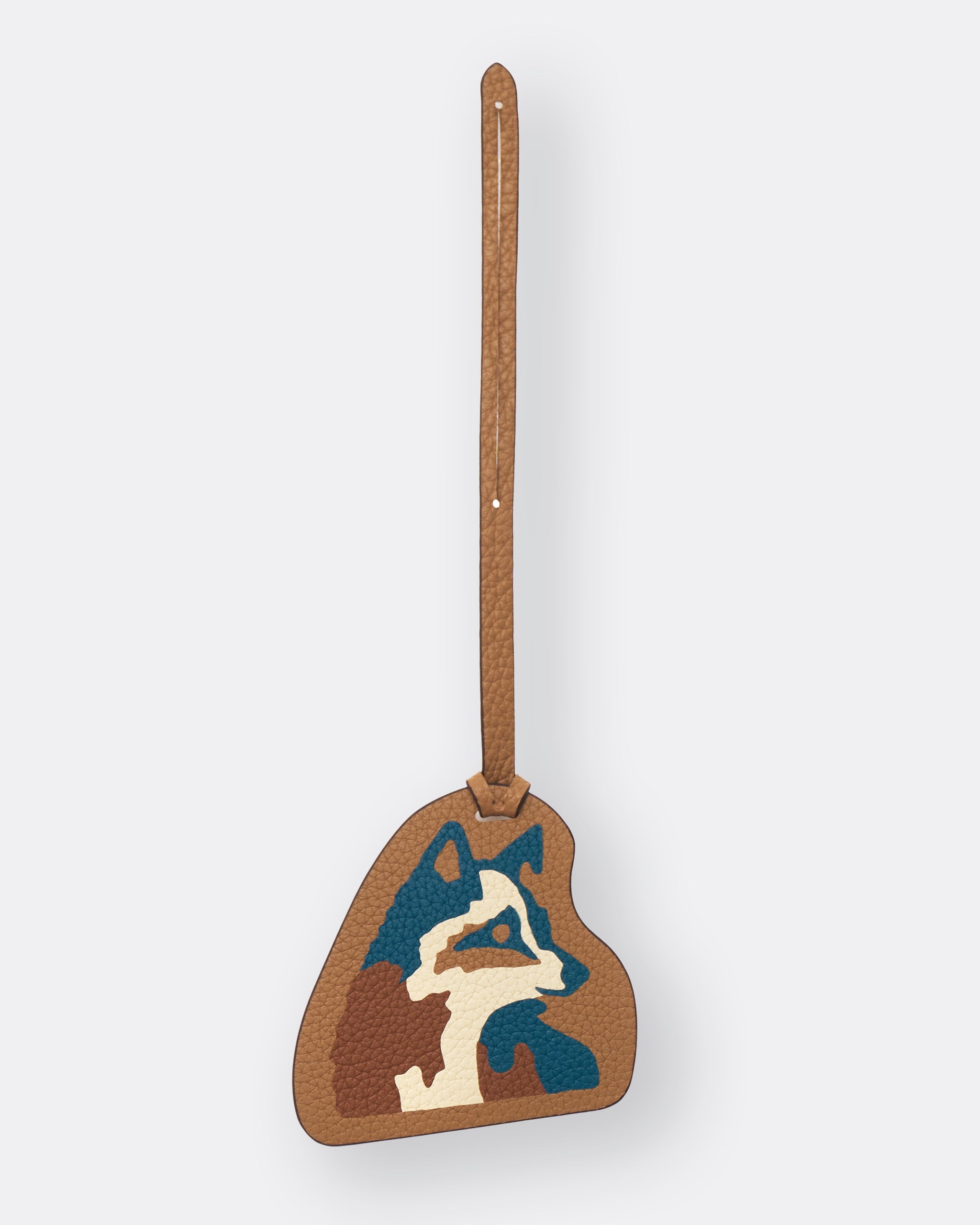 Kitsune Marquetry Charm Light Brown