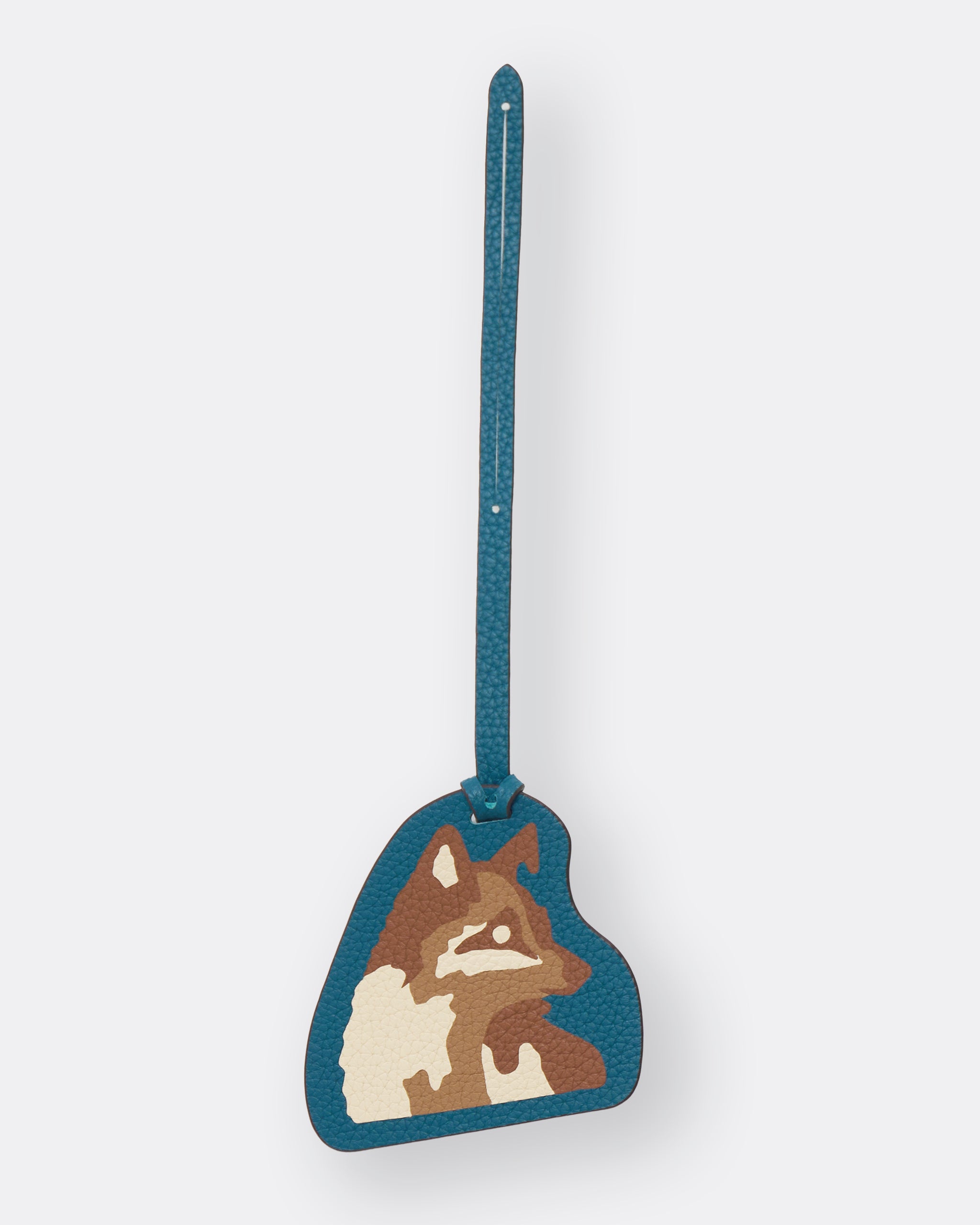 Kitsune Marquetry Charm Teal